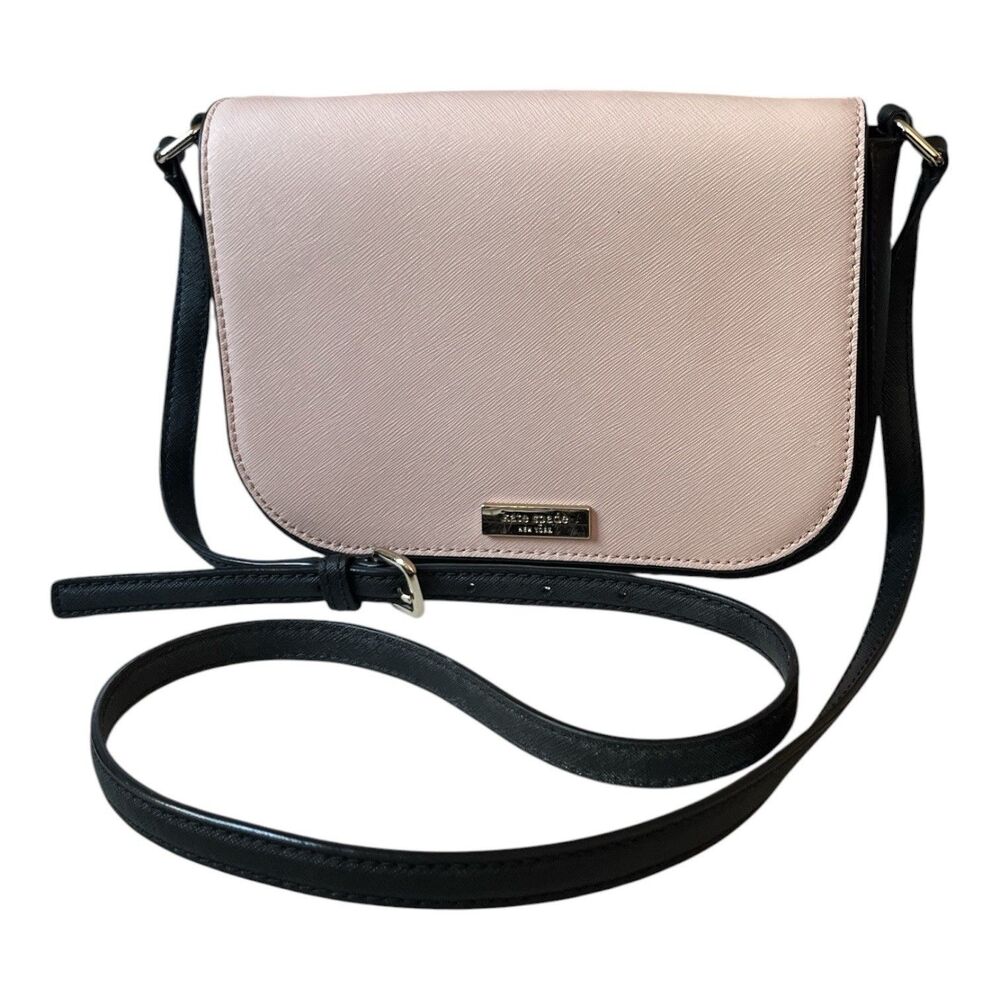 Kate Spade New York Laurel Way Carsen Crossbody Leather Two Tone Purse 9x7" READ